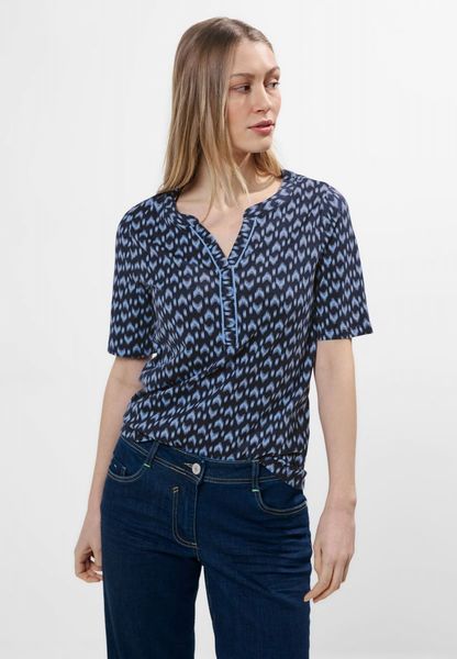 Cecil Tunic shirt with print  - blue (25512)