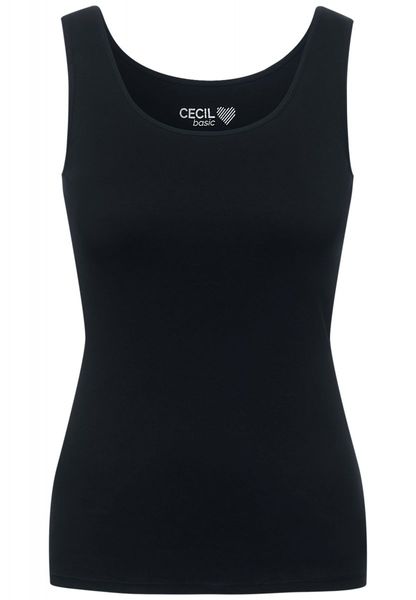 Cecil   Unicolor top - black (10001)