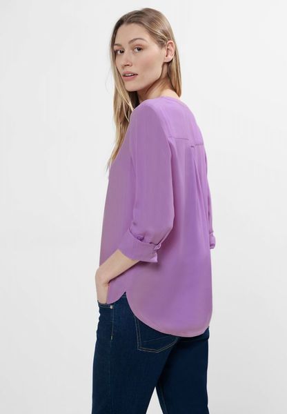 Cecil Turn-up viscose blouse - purple (15565)
