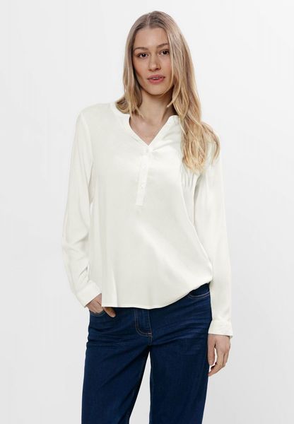 Cecil Turn-up viscose blouse - white (13474)