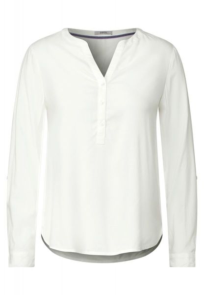 Cecil Turn-up viscose blouse - white (13474)