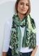 Cecil Print modal scarf - green (35382)