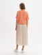 Opus Pleated skirt in satin look - Ribane  - beige (20003)