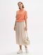 Opus Pleated skirt in satin look - Ribane  - beige (20003)