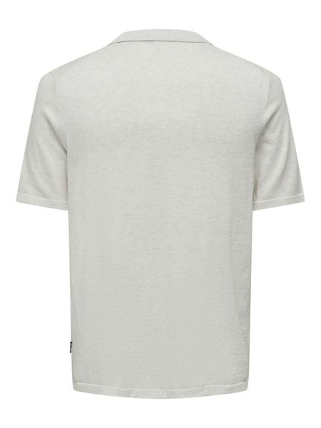 Only & Sons Linen polo shirt - white (284276)