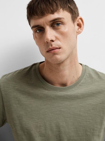 Selected Homme T-shirt with round neckline  - gray (190926)