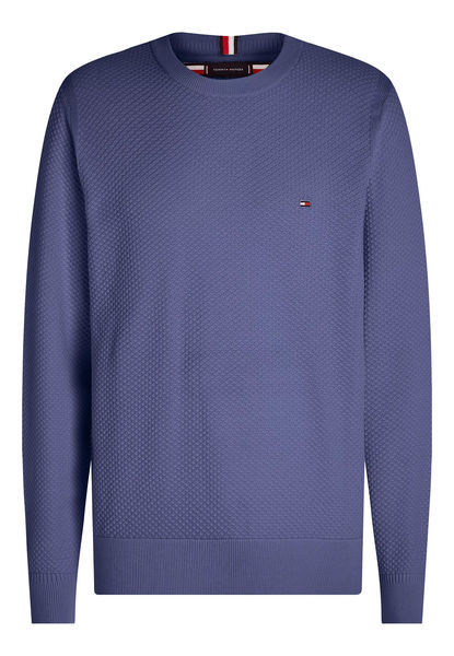 Tommy Hilfiger Pull-over en tricot structuré - bleu (C9T)