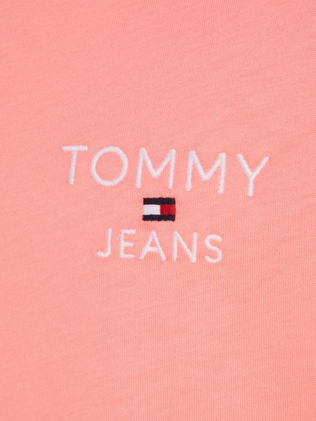 Tommy Jeans T-Shirt mit aufgesticktem Logo - pink (TIC)