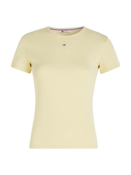 Tommy Jeans T-Shirt mit Rippstruktur  - gelb (ZHO)