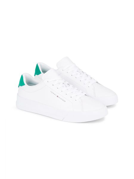 Tommy Hilfiger Chunky leather court sneaker - white (0K4)