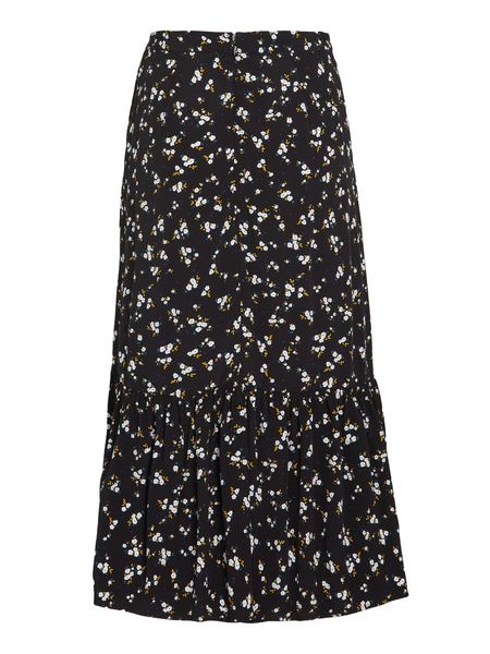 Tommy Jeans Midi skirt with floral print - black (0GR)