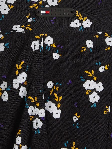 Tommy Jeans Jupe midi avec imprimé floral - noir (0GR)