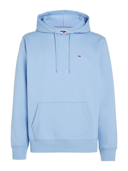 Tommy Jeans Fleece hoodie with flag patch - blue (C3S)