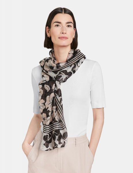 Gerry Weber Collection Scarf with a floral pattern - black/beige (01098)