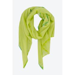 Signe nature Scarf with fringes - green (5)