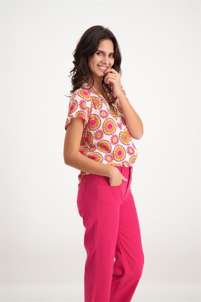 Signe nature Blouse with an all-over pattern - pink/orange (24)