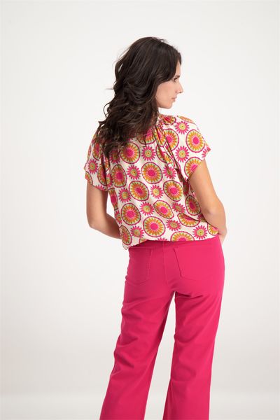 Signe nature Blouse with an all-over pattern - pink/orange (24)