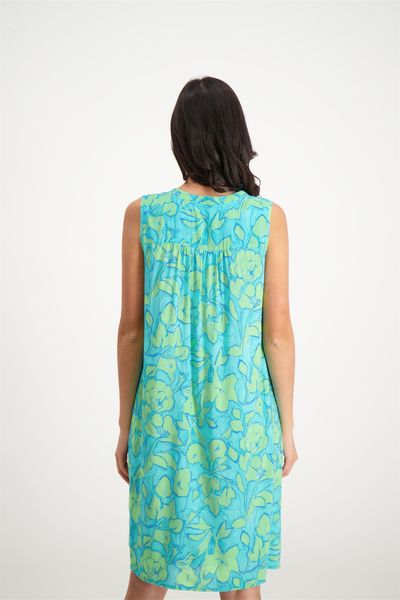Signe nature Kleid mit Blumenmuster - grün/blau (6)