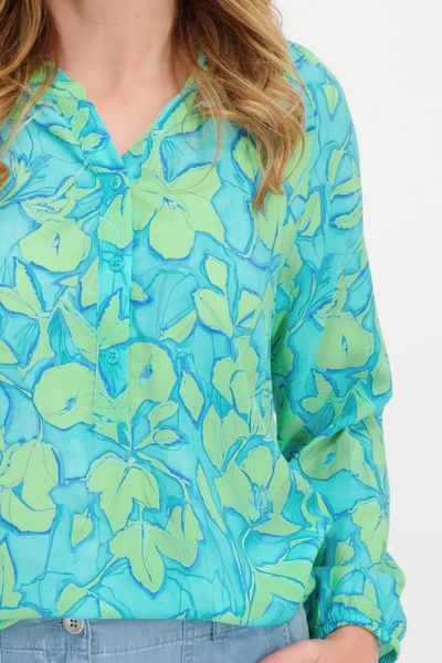 Signe nature Blouse with floral pattern - green/blue (6)