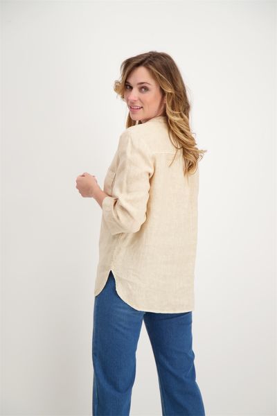 Signe nature Linen blouse - yellow/beige (2)