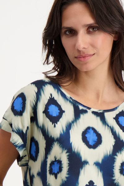 Signe nature Blouse with an all-over pattern - blue (96)