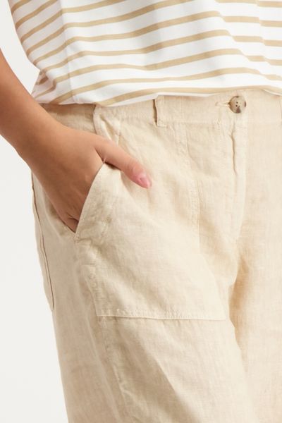 Signe nature Linen trousers - yellow/beige (2)