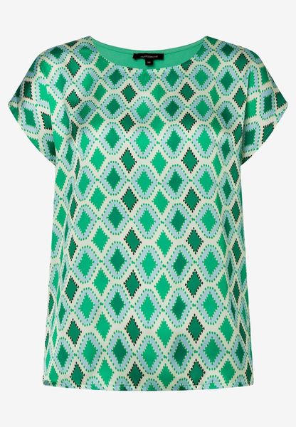 More & More Blouse shirt with graphic print   - green/beige (4022)