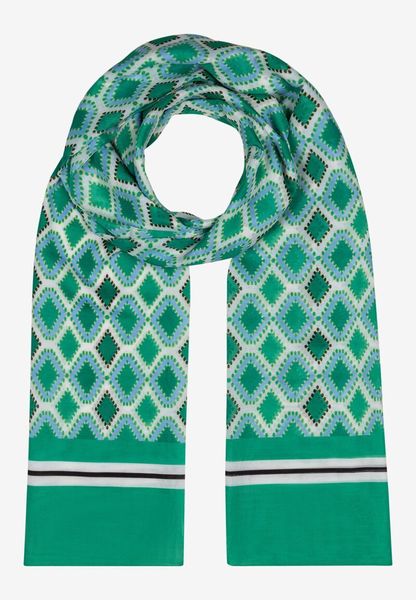 More & More Scarf with graphic print - green (4022)