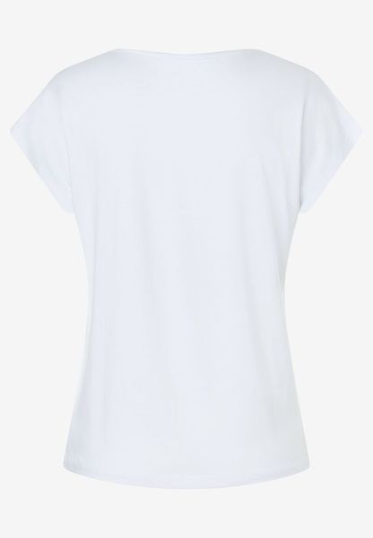 More & More T-Shirt mit Paillettenherzen  - weiß (0010)