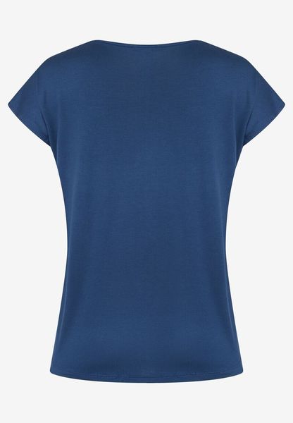 More & More Blusenshirt mit Flowerprint - weiß/blau (3379)
