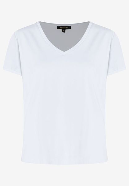 More & More T-Shirt mit V-Ausschnitt  - weiß (0010)
