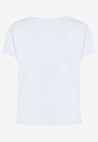 More & More T-Shirt mit V-Ausschnitt  - weiß (0010)