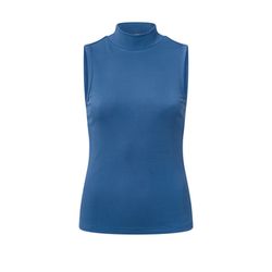 Yaya Top with stand-up collar - blue (94037)