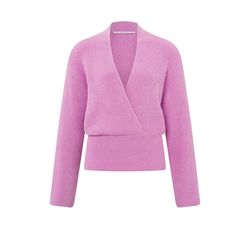 Yaya Cropped wrap sweater - pink (53216)