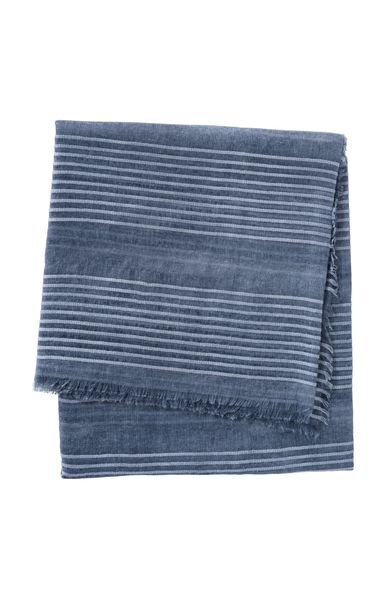 Yaya Scarf with stripes - blue (99292)