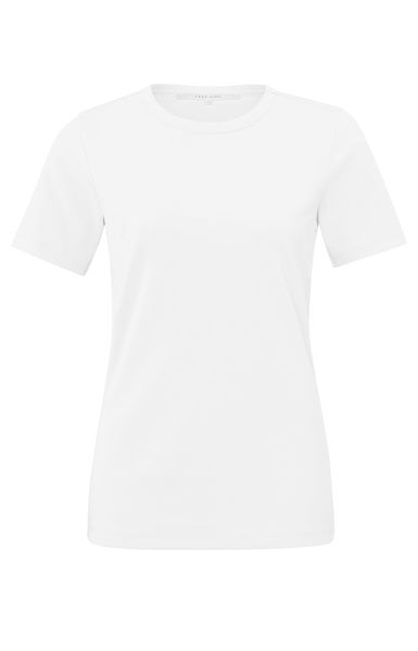 Yaya T-shirt with crewneck  - white (00000)