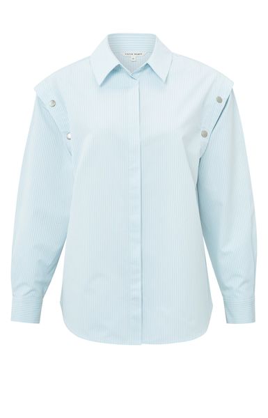 Yaya Blouse with buttons - white/blue (341111)