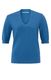 Yaya V-neck short sleeve sweater - blue (94037)