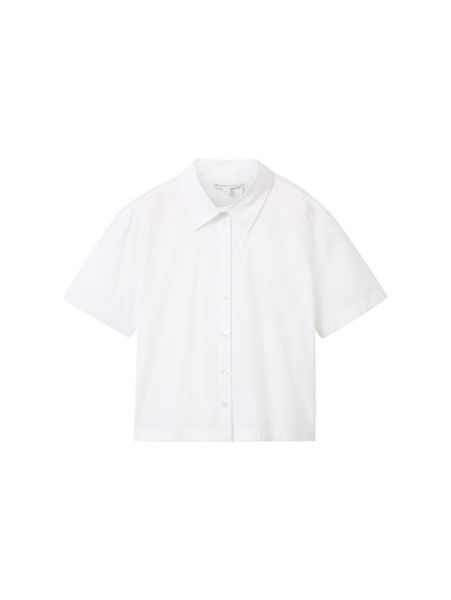 Tom Tailor Denim Boxy-Shirt mit kurzen Ärmeln - weiß (20000)