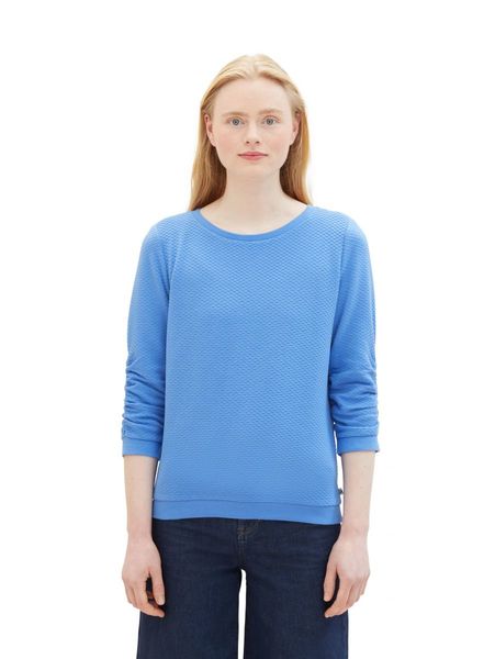 Tom Tailor Denim Strukturiertes Sweatshirt - blau (18712)