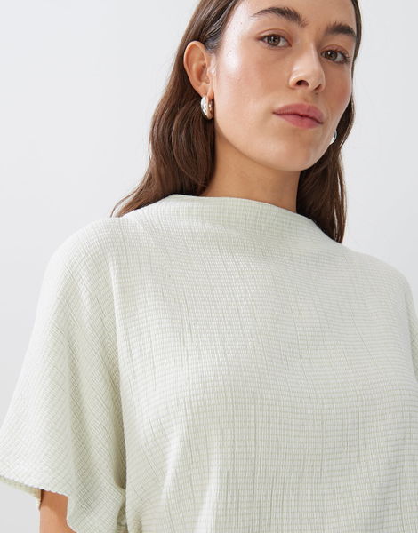 someday Structured shirt - Kilia - white/green (30022)
