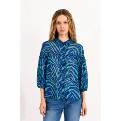Molly Bracken Blouse with all-over pattern - green/blue (ROYAL BLUE CABANA)