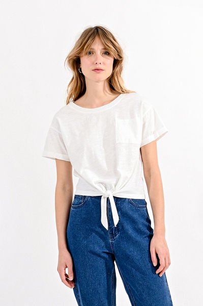 Molly Bracken T-Shirt zum Binden - weiß (OFFWHITE)
