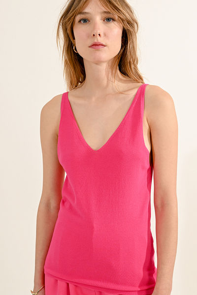 Molly Bracken Débardeur tricoté - rose (FUSHIA)