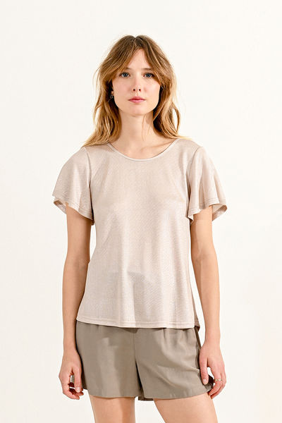 Molly Bracken T-shirt tricoté - beige (BEIGE)