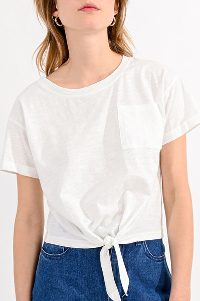 Molly Bracken T-shirt to tie - white (OFFWHITE)