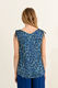 Molly Bracken Printed tank top with gathered shoulders - blue (BLUE OCEANE)