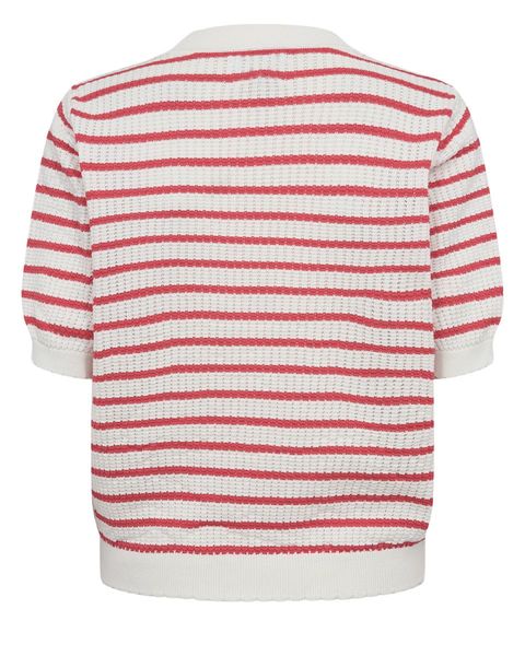 Nümph Sweater - Nunicole GOTS  - white/red (2695)