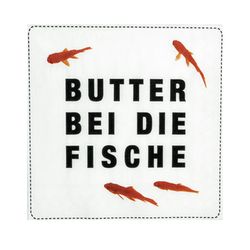 Räder Cocktail napkin - butter to the fishes - white/red (0)