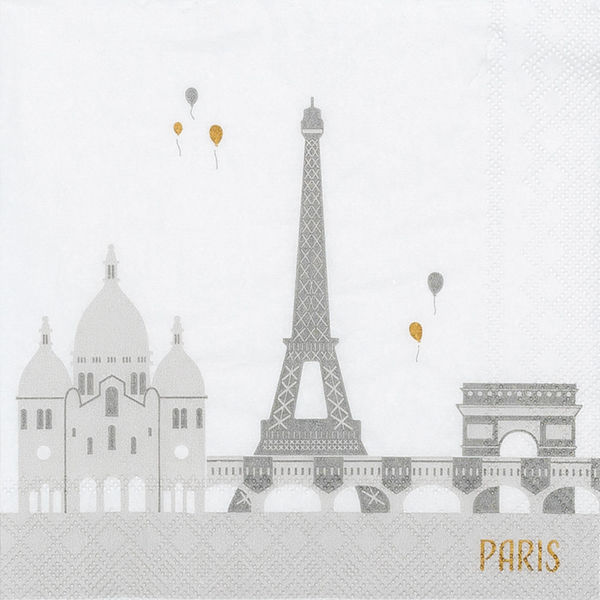 Räder Cocktail napkin - Paris - gray (0)